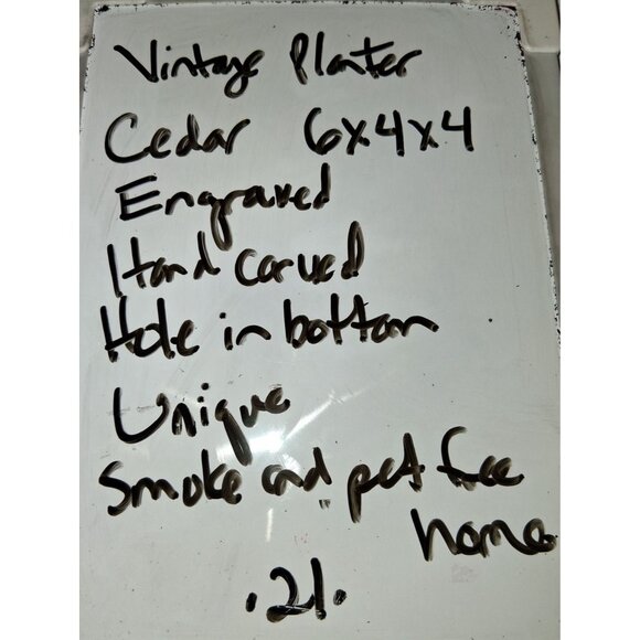 Vintage Wooden Planter Box With Vine Design & Engraved Quote - Picture 8 of 8